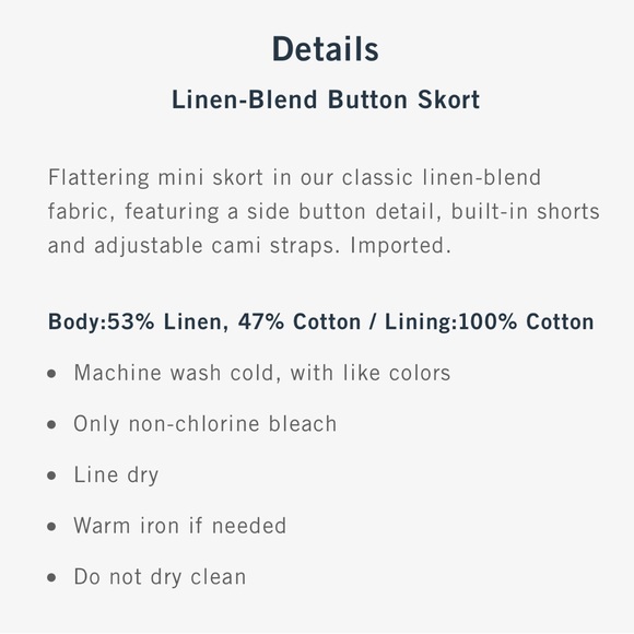 Abercrombie & Fitch Green Stripe Linen-Blend Button Skort size Small Petite - Picture 8 of 8